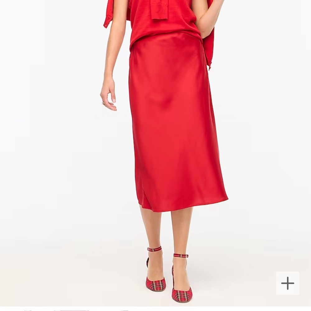 J. Crew Slip Skirt Red